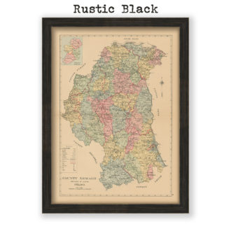 County Armagh, Ireland - Antique Map