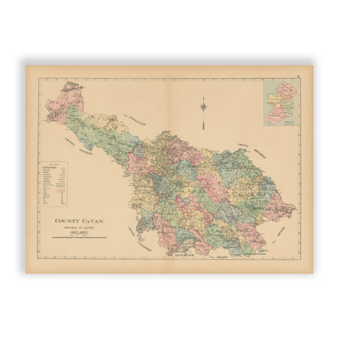 County Cavan - Antique Map