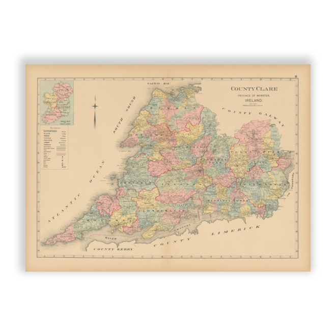 County Clare - Antique Map