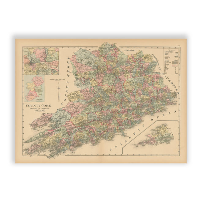 County Cork - Antique Map