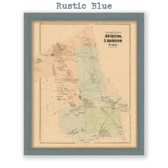 Abington and South Abington, Massachusetts Antique Map Reproduction