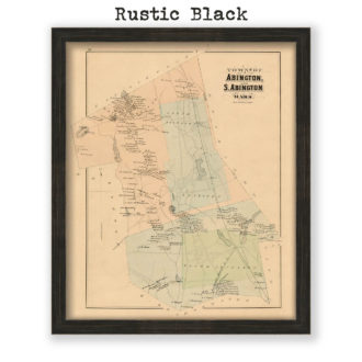 Abington and South Abington, Massachusetts Antique Map Reproduction