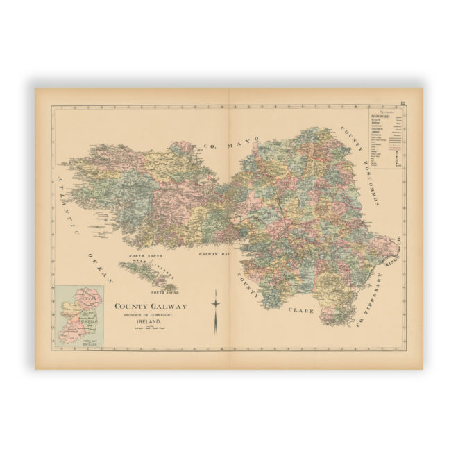 County Galway - Antique Map