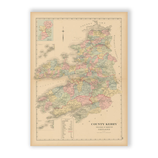 County Kerry - Antique Map