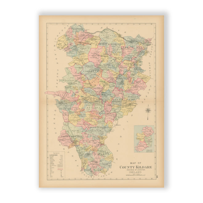 County Kildare - Antique Map