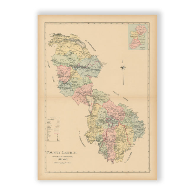 County Leitrim - Antique Map