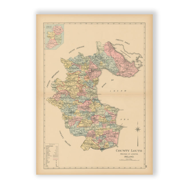 County Louth - Antique Map