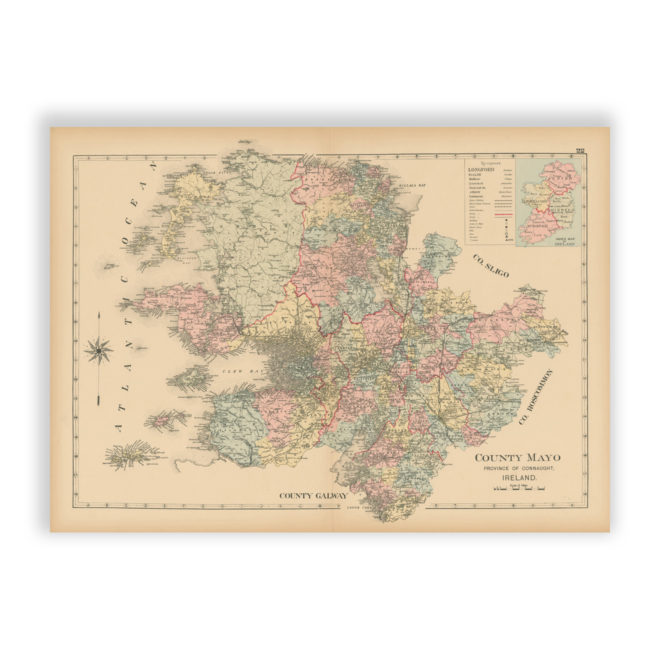 County Mayo - Antique Map