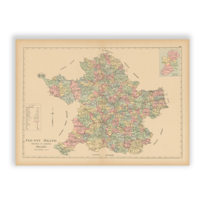 County Meath - Antique Map