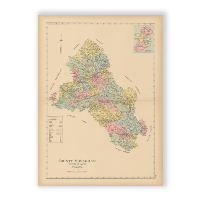 County Monaghan - Antique Map