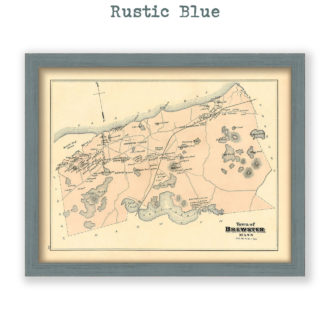 Town of Brewster, Massachusetts Antique Map Reproduction