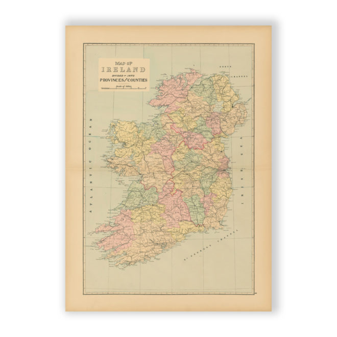 Antique Map of Ireland 1901