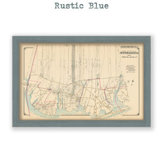 Part of Southampton - Moriches Bay, Long Island, NY Antique Map Reproduction