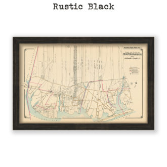 Part of Southampton - Moriches Bay, Long Island, NY Antique Map Reproduction
