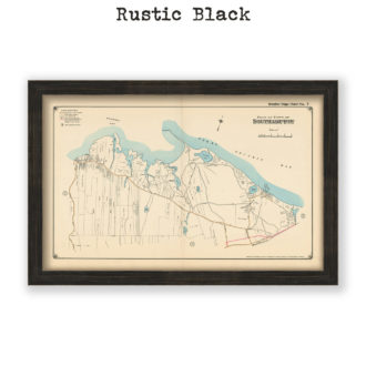 Part of the Town of Southampton - Great Peconic Bay, Long Island, NY Antique Map Reproduction