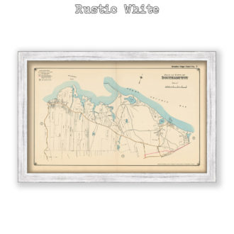 Part of the Town of Southampton - Great Peconic Bay, Long Island, NY Antique Map Reproduction