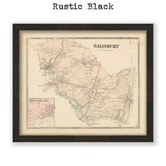 Salisbury, Massachusetts Antique Map Reproduction