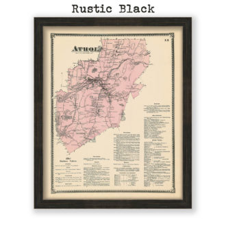 Athol, Massachusetts Antique Map Reproduction