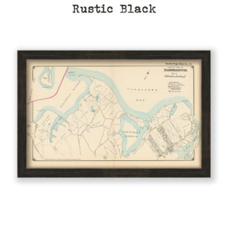 East Hampton - Northeast Harbot to Accabonac Harbor, Long Island, NY Antique Map Reproduction
