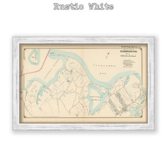 East Hampton - Northeast Harbot to Accabonac Harbor, Long Island, NY Antique Map Reproduction