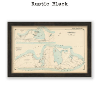 Montauk - East Hampton, Long Island, NY Antique Map Reproduction