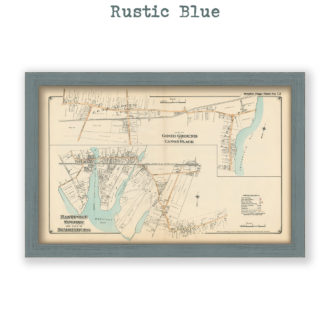 Eastport Speonk and part of Remsenburg, Long Island, NY Antique Map Reproduction