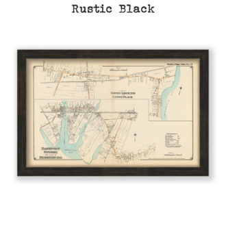 Eastport Speonk and part of Remsenburg, Long Island, NY Antique Map Reproduction