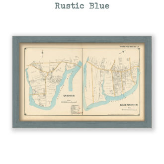 Quiogue and East Quogue, Long Island, NY Antique Map Reproduction