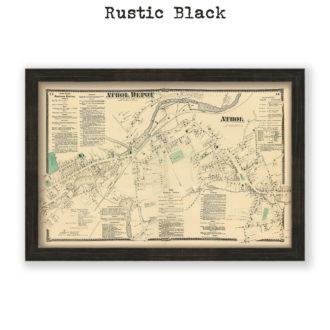 Athol Depot, Massachusetts Antique Map Reproduction