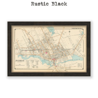 Riverhead, Long Island, NY Antique Map Reproduction