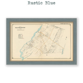 West Hampton, Long Island, NY Antique Map Reproduction