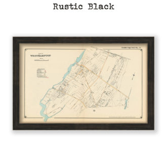 West Hampton, Long Island, NY Antique Map Reproduction