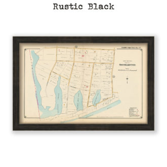 South Westerly part of Southampton, Long Island, NY Antique Map Reproduction