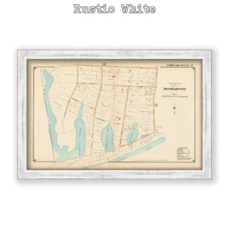 South Westerly part of Southampton, Long Island, NY Antique Map Reproduction