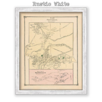 East Pepperell and West Townsend Villages, Massachusetts Antique Map Reproduction