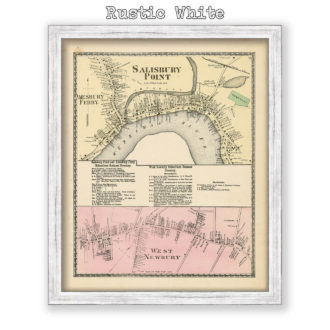 Salisbury Point, Massachusetts Antique Map Reproduction