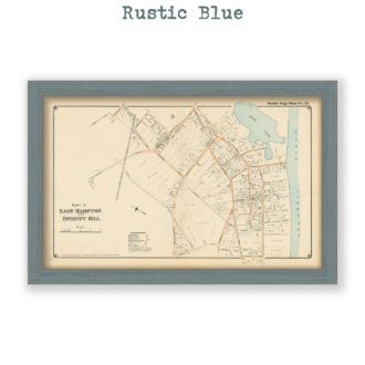 Part of East Hampton and Divinity Hill, Long Island, NY Antique Map Reproduction