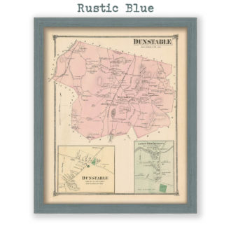 Dunstable Massachusetts Antique Map Reproduction