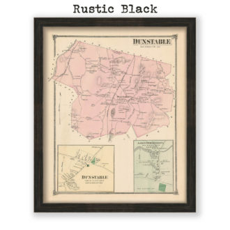 Dunstable Massachusetts Antique Map Reproduction