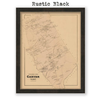 Carver, Massachusetts Antique Map Reproduction