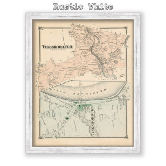 Tyngsborough, Massachusetts Antique Map Reproduction