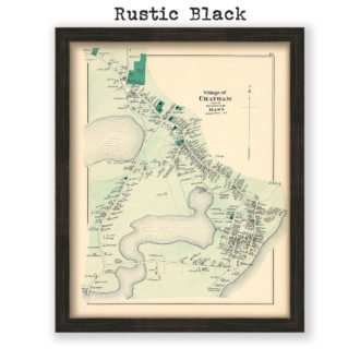 Chatham Village, Massachusetts Antique Map Reproduction