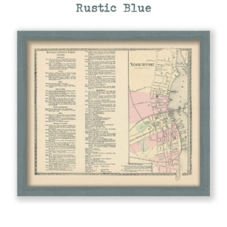 Newburyport Village, Massachusetts Antique Map Reproduction