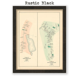 South Chatham and West Chatham Villages, Massachusetts Antique Map Reproduction