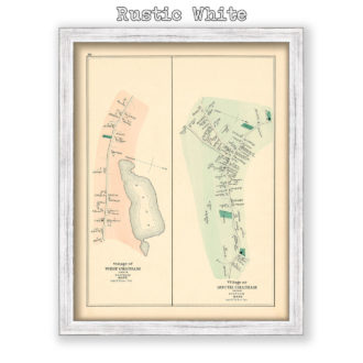 South Chatham and West Chatham Villages, Massachusetts Antique Map Reproduction