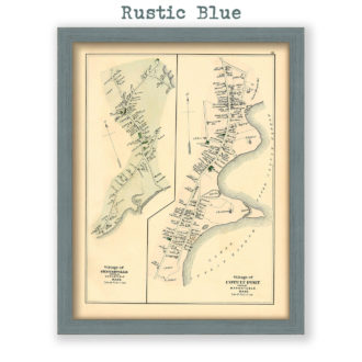 Villages of Cotuit and Centerville, Massachusetts Antique Map Reproduction