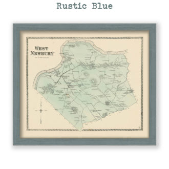 West Newbury, Massachusetts Antique Map Reproduction