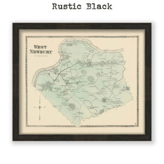 West Newbury, Massachusetts Antique Map Reproduction