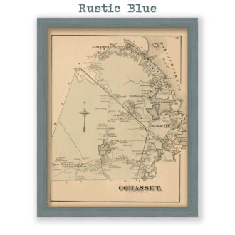 Cohasset, Massachusetts Antique Map Reproduction