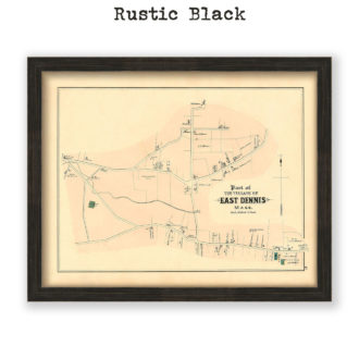 East Dennis Village, Massachusetts Antique Map Reproduction